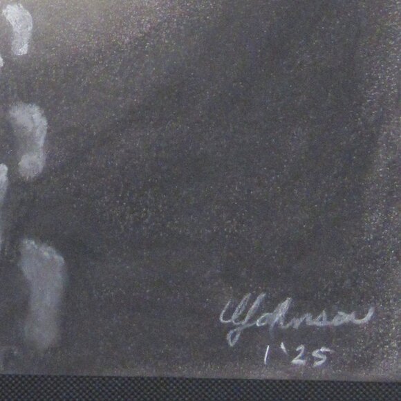 'Untitled' Pastel Painting on Paper, Conceptual, Spiritual, Framed, 9"x 12" - Picture 2 of 5